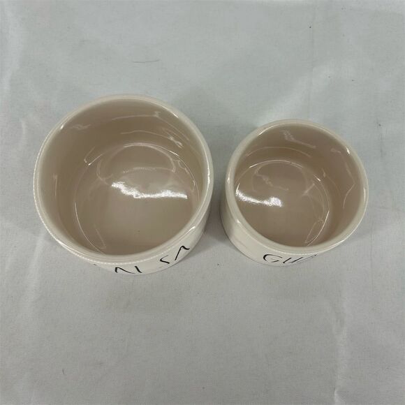 Rae Dunn Artisan Salsa & Guac Ceramic Serving Bowls Set White - Picture 2 of 3